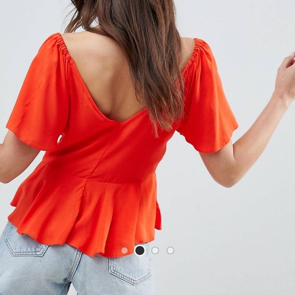 ASOS Red Blouse 0 - Picture 2 of 7